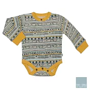 美國 FINN & EMMA 寶寶有機棉長袖包屁衣 (部落條紋)6-9個月