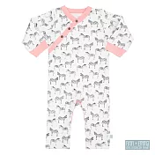 美國 FINN & EMMA 有機棉長袖連身衣 (斑馬)6-9個月