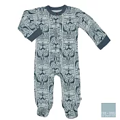美國 FINN & EMMA 有機棉長袖包腳連身衣 (圖騰Boy)6-9個月