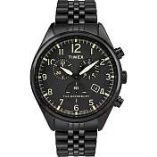 【TIMEX】 天美時 Waterbury Chrono系列 三眼計時經典紳士手錶 (黑 TXTW2R88600)