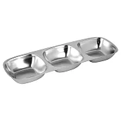 Mahobin魔法瓶 304不鏽鋼小菜/醬料碟-三格