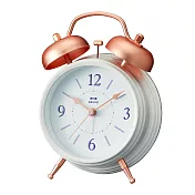 【日本BRUNO】雙銅鈴圓型鬧鐘白色