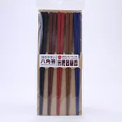 【Ambi-Hi安比好】日本彩色八角防滑筷子-5雙組 餐館業務用