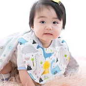 Cutie Bella印花布純棉 防水圍兜/口水巾-Cream-Dinosaur 恐龍