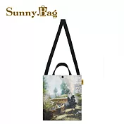 Sunny Bag - 火車頭顏坊-學院風文青包-阿里山櫻花鐵道