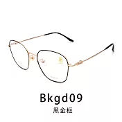 【Front 光學眼鏡】GM1905-四色可挑選(#簡約細方框光學眼鏡)Bkgd09黑金框