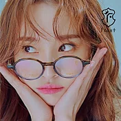 【Front 光學眼鏡】G2902-兩色可挑選(#復古圓框款光學眼鏡)Sv54棕灰框