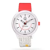 Q&Q SmileSolar 巴賽爾系列太陽能手錶-鋯石白Large/40mm