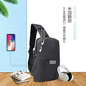 【WiWU】Crossbody Bag米加休閒商務胸包-黑色