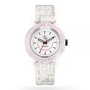 Q&Q SmileSolar 巴賽爾系列太陽能手錶-鋯石白Small/35mm