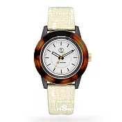 Q&Q SmileSolar 巴賽爾系列太陽能手錶-琥珀米Small/35mm