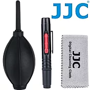 JJC三合一相機鏡頭保養清潔組CL-3(D)含集風清潔氣吹球、鏡頭拭鏡筆、拭鏡布各1