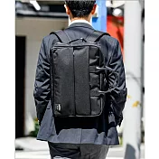 WONDER BAGGAGE|都會時尚 日本高抗水尼龍商務電腦三用包- 黑色