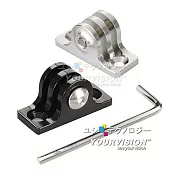 GoPro 副廠 鋁合金 低角度通用平底轉接座 底座 連接座 for HERO 小蟻 SAMGO黑色