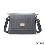 satana - Lady First 俐落掀蓋斜肩包 -板岩灰