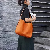 TEHA’AMANA|植鞣工藝 日本職人手作牛皮兩用肩背/斜背包 駝色