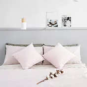 寫一首情詩100%有機棉雙人標準四件組_清新石英粉紅拚奶油棕清新石英粉紅拚奶油棕