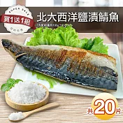 買1送1【優鮮配】 挪威鹽漬鯖魚10片-加贈10片共20片(180g/片) 免運組