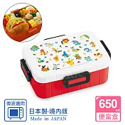 【精靈寶可夢】日本製 御三家大集合 神奇寶貝 便當盒 保鮮餐盒 辦公旅行通用 650ML(日本境內版)