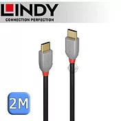 LINDY 林帝 ANTHRA USB 2.0 Type-C 公 to 公 傳輸線 2m (36872)