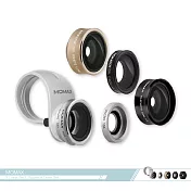MOMAX摩米士 X-Lens 5合1專業鏡頭組合 (CAM6) 15X微距+120°廣角+180°魚眼+2.5X長距+CPL偏光單色