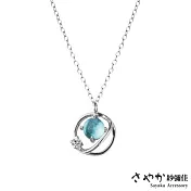 【Sayaka紗彌佳】純銀海藍星球系列夢幻星球晶石項鍊