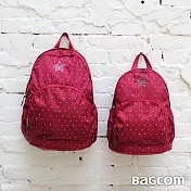 Bagcom Mini 無感星點迷你抗水後背包-深紅-搭配胸扣帶