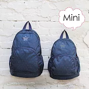Bagcom Mini 無感星點迷你抗水後背包-深藍-搭配胸扣帶