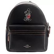 【COACH】迪士尼限量聯名款小牛皮後背包-黑色（現貨＋預購）黑色