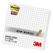 3M 6405-GRID 狠黏方格便條紙系列(101x101)白底灰格