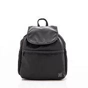 TiDi 時尚素黑風衣布輕量背包(L款)素黑