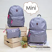 迷你柔星收納後背包(兒童ok)-灰色-搭配胸扣帶