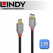 LINDY 林帝 ANTHRA USB 2.0 Type-C/公 to Micro-B/公 傳輸線 1m (36891)