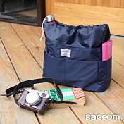 大SIZE高度可變包中包-深藍-搭配提帶