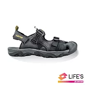 LOTTO 義大利 男 護趾戶外涼鞋-US7黑