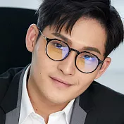 【大學眼鏡】AIMI 濾藍光輕盈多角黑粗框眼鏡 2728亮黑