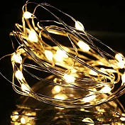 水銀電池LED閃耀常亮星星燈(2入)暖白