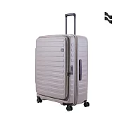【LOJEL】期間限定色 30吋 CUBO 前開式擴充 防盜防爆 雙齒拉鍊箱 大地灰30吋