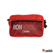 【CROWN 皇冠】BONVOYAGE 郵差包 紅色 (側背/斜背/隨身包/防潑水)