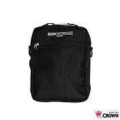 【CROWN 皇冠】BONVOYAGE 斜背包 黑色(側背/斜背/隨身包/防潑水)