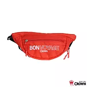 【CROWN 皇冠】BONVOYAGE 運動腰包 紅色 (隨身包/防潑水)