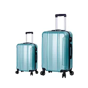 DF travel - 探索城市旅者不凡格調輕量18+28吋2件組行李箱-共6色湖水綠