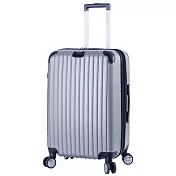 DF travel - 升級版多彩記憶玩色硬殼可加大閃耀鑽石紋24吋行李箱-共8色銀灰色