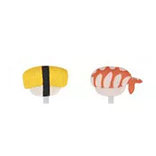 Snatch X 日日野餐 壽司系列貼耳耳夾 - 玉子燒＋甜蝦壽司 / [PIKNIK] SUSHI Hand Made Earrings