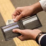 美國Lewis N Clark｜安全防盜刷 RFID屏蔽防側錄 尼龍x小羊皮短夾 錢包 皮夾