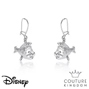 Disney Jewellery迪士尼小美人魚 小比目魚鍍14K白金耳環Mermaid Flounder Drop Earrings by Couture Kingdom