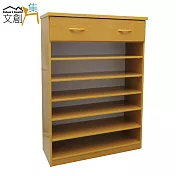 【文創集】羅斯 環保2.8尺塑鋼單抽鞋櫃/玄關櫃(4色可選)原木紋