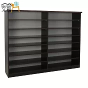 【文創集】羅斯 環保5尺塑鋼開放式鞋櫃/玄關櫃(4色可選)胡桃色