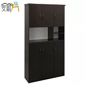 【文創集】羅亞 環保3.2尺塑鋼六門鞋櫃/玄關櫃(5色可選)胡桃色