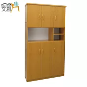 【文創集】羅亞 環保3.2尺塑鋼六門鞋櫃/玄關櫃(5色可選)原木紋